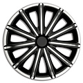 AutoStyle 4-Delige Wieldoppenset Nero 18-inch zilver/zwart