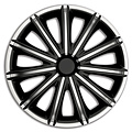 AutoStyle AutoStyle 4-Delige Wieldoppenset Nero 18-inch zilver/zwart