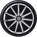 AutoStyle 4-Delige Wieldoppenset Nero 17-inch zilver/zwart