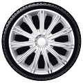 AutoStyle 4-Delige Wieldoppenset Nero 17-inch zilver