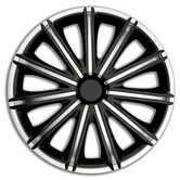AutoStyle 4-Delige Wieldoppenset Nero 16-inch zilver/zwart