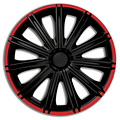 AutoStyle 4-Delige Wieldoppenset Nero R 16-inch zwart/rood