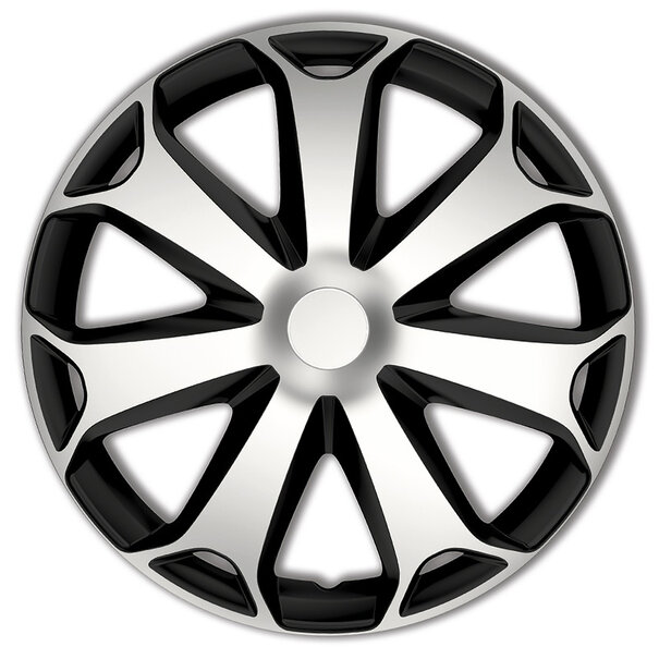 AutoStyle 4-Delige Wieldoppenset Mega 16-inch zilver/zwart