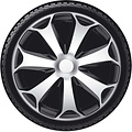 AutoStyle AutoStyle 4-Delige Wieldoppenset Mega 16-inch zilver/zwart