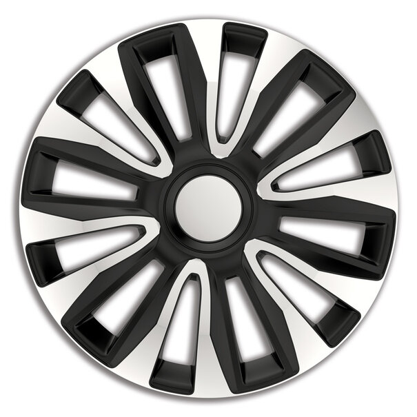 AutoStyle AutoStyle 4-Delige Wieldoppenset Avalone 15-inch zilver/zwart