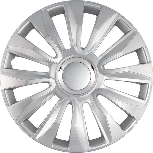 AutoStyle AutoStyle 4-Delige Wieldoppenset Avalone Pro 15-inch zilver + chroom ring