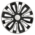 AutoStyle 4-Delige Wieldoppenset Avalone 14-inch zilver/zwart