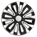 AutoStyle AutoStyle 4-Delige Wieldoppenset Avalone 14-inch zilver/zwart