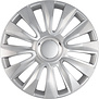 AutoStyle 4-Delige Wieldoppenset Avalone Pro 13-inch zilver + chroom ring