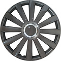 AutoStyle AutoStyle 4-Delige Wieldoppenset Spyder 16-inch gun-metal + chroom ring