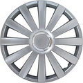 AutoStyle AutoStyle 4-Delige Wieldoppenset Spyder 15-inch zilver + chroom ring