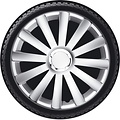 AutoStyle AutoStyle 4-Delige Wieldoppenset Spyder 15-inch zilver + chroom ring