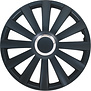 AutoStyle 4-Delige Wieldoppenset Spyder 14-inch zwart + chroom ring