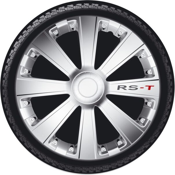 AutoStyle 4-Delige Wieldoppenset RS-T 15-inch zilver