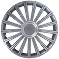 AutoStyle 4-Delige Wieldoppenset Radical 16-inch zilver + chroom ring