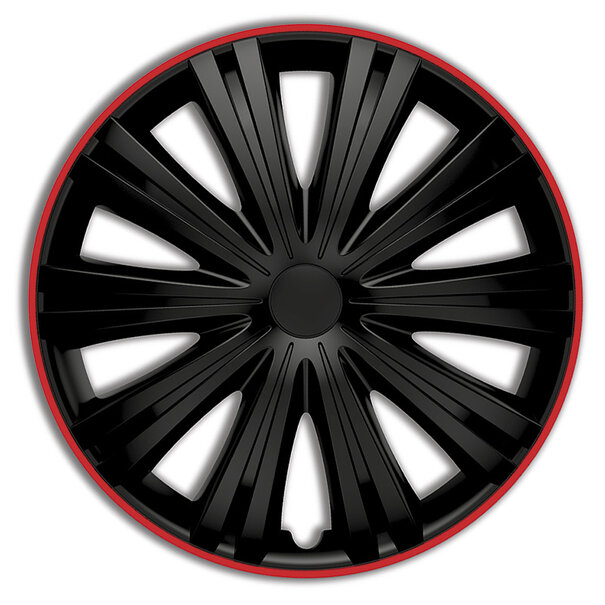AutoStyle AutoStyle 4-Delige Wieldoppenset Giga R 14-inch zwart/rood