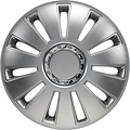 AutoStyle AutoStyle 4-Delige Wieldoppenset Silverstone Pro 17-inch zilver + chroom ring