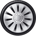 AutoStyle AutoStyle 4-Delige Wieldoppenset Silverstone Pro 17-inch zilver + chroom ring