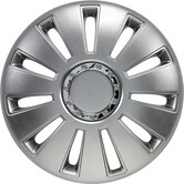 AutoStyle 4-Delige Wieldoppenset Silverstone Pro 13-inch zilver + chroom ring