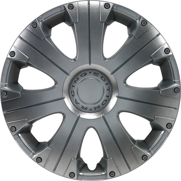 AutoStyle AutoStyle 4-Delige Wieldoppenset Racing 16-inch zilver