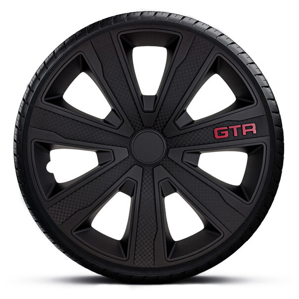 J-Tec 4-Delige J-Tec Wieldoppenset GTR Carbon 16-inch zwart