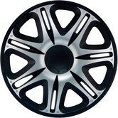 J-Tec Wieldoppenset Nascar - 16-inch - Zilver/Zwart