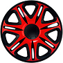 4-Delige J-Tec Wieldoppenset Nascar 16-inch zwart/rood