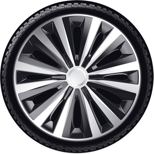 J-Tec 4-Delige J-Tec Wieldoppenset Multi 13-inch zilver/zwart