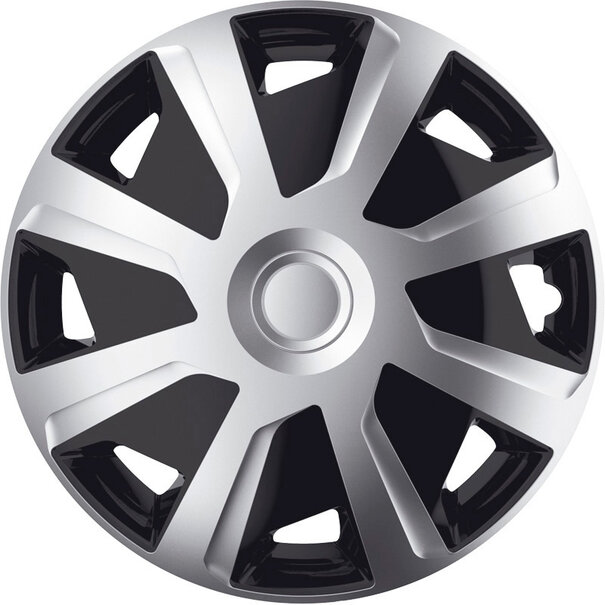 J-Tec 4-Delige J-Tec Wieldoppenset Mistral Van 15-inch zilver/zwart (bol)