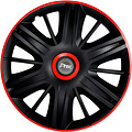 J-Tec 4-Delige J-Tec Wieldoppenset Maximus 16-inch zwart/rood