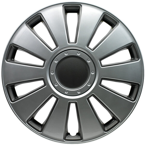 AutoStyle 4-Delige Wieldoppenset Pennsylvania 15-inch zilver/charcoal grijs
