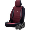otoM Universele Stoffen Stoelhoezenset 'SelectedFit Sports' Zwart/Rood - 11-delig - geschikt voor Side-Airbags