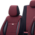 otoM Universele Stoffen Stoelhoezenset 'SelectedFit Sports' Zwart/Rood - 11-delig - geschikt voor Side-Airbags