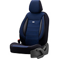 otoM Universele Stoffen Stoelhoezenset 'SelectedFit Sports' Zwart/Blauw - 11-delig - geschikt voor Side-Airbags