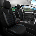 otoM otoM Universele Stoffen/Leder Stoelhoezenset 'Limited' Zwart + Blauwe stiksels - 11-delig - geschikt voor Side-Airbags