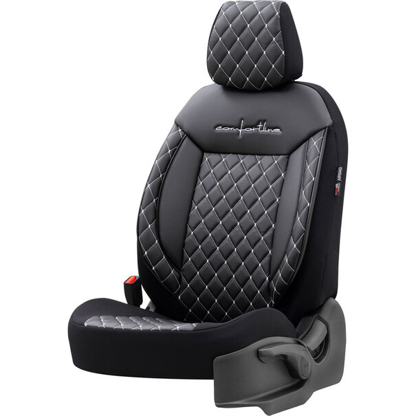 otoM otoM Universele Leder/Stoffen Stoelhoezenset 'Comfortline VIP' Zwart/Grijs- 11-delig - geschikt voor Side-Airbags