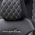 otoM otoM Universele Leder/Stoffen Stoelhoezenset 'Comfortline VIP' Zwart/Grijs- 11-delig - geschikt voor Side-Airbags