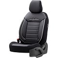 otoM otoM Universele Leder/Stoffen Stoelhoezenset 'Comfortline' Zwart/Grijs + Witte rand - 11-delig - geschikt voor Side-Airbags