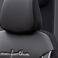 otoM Universele Leder/Stoffen Stoelhoezenset 'Comfortline' Zwart/Grijs + Witte rand - 11-delig - geschikt voor Side-Airbags