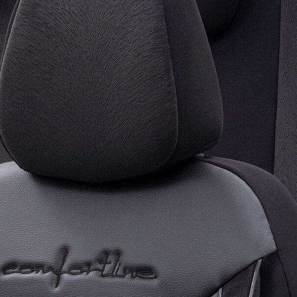 otoM otoM Universele Velours/Stoffen Stoelhoezenset 'Comfortline' Zwart - 11-delig - geschikt voor Side-Airbags