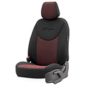 otoM Universele Stoffen Stoelhoezenset 'Attraction' Zwart/Bordeaux Rood - 11-delig - geschikt voor Side-Airbags