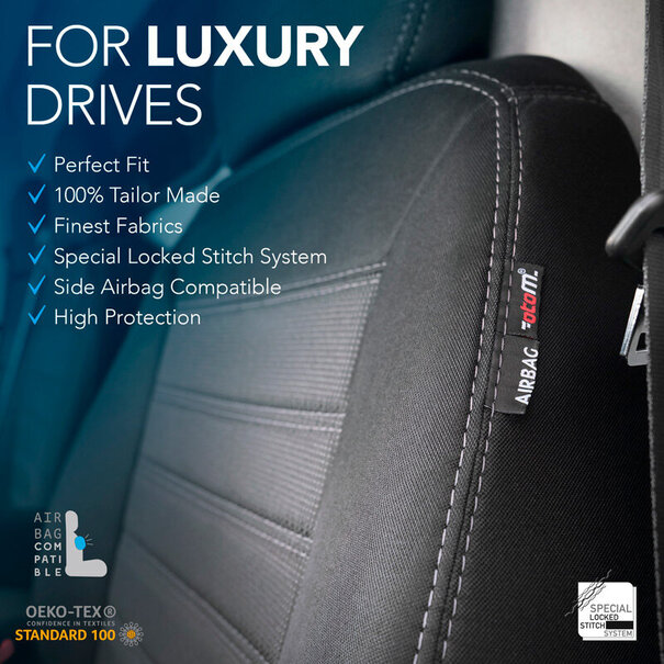 otoM otoM Original Design Stoffen Stoelhoezenset 2+1 passend voor Citroën Jumpy/Peugeot Expert/Fiat Scudo/Toyota Proace 2007-2016