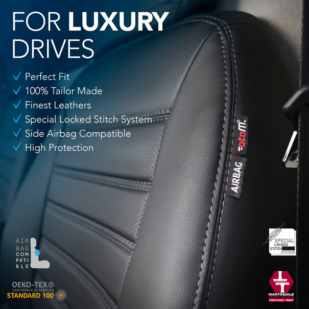 otoM otoM New York Design Kunstleder Stoelhoezenset 2+1 passend voor Mercedes Sprinter 2018- (Standard)