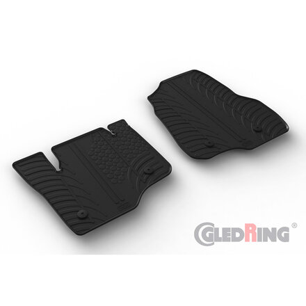 Gledring Rubbermatten Ford F-250 Super Duty Super Crew (13&14th Gen.) 2017-2021 & 2021- (T profiel 2-delig + montageclips)
