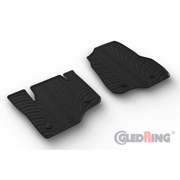 Gledring Gledring Rubbermatten Ford F-250 Super Duty Super Crew (13&14th Gen.) 2017-2021 & 2021- (T profiel 2-delig + montageclips)
