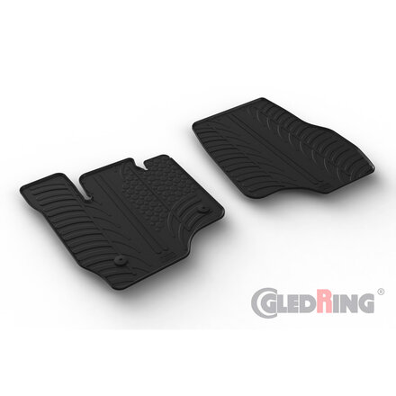 Gledring Rubbermatten - Ford F-150 Super Crew (13&14th Gen.) 2015-2021 & 2021- (T profiel 2-delig + montageclips)