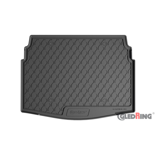 Gledring Gledring Rubbasol (Rubber) Kofferbakmat Volkswagen Golf VIII HB 5-deurs 2020- (Lage variabele laadvloer)