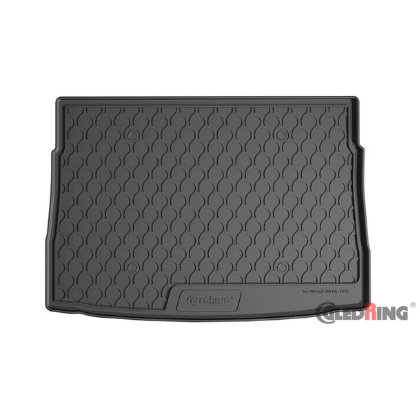 Gledring Gledring Rubbasol (Rubber) Kofferbakmat Volkswagen Golf VIII HB 5-deurs 2020- (Hoge variabele laadvloer)
