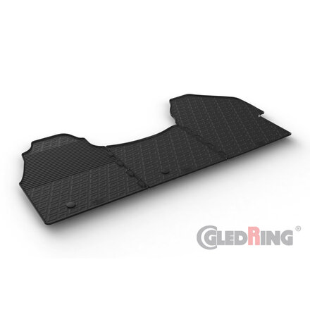 Gledring Rubbermatten passend voor Mercedes Sprinter Furgon 910 Cargo 5/2018- (G profiel 3-delig + montageclips)