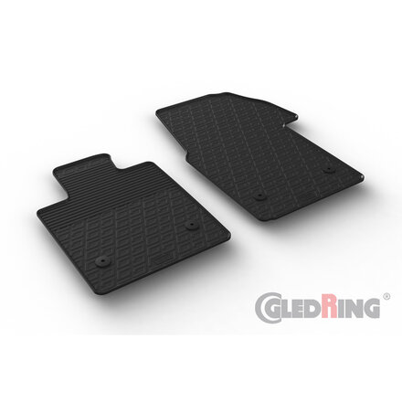 Gledring Rubbermatten passend voor Volkswagen Transporter T7 Multivan 2021- (G profiel 2-delig + montageclips)